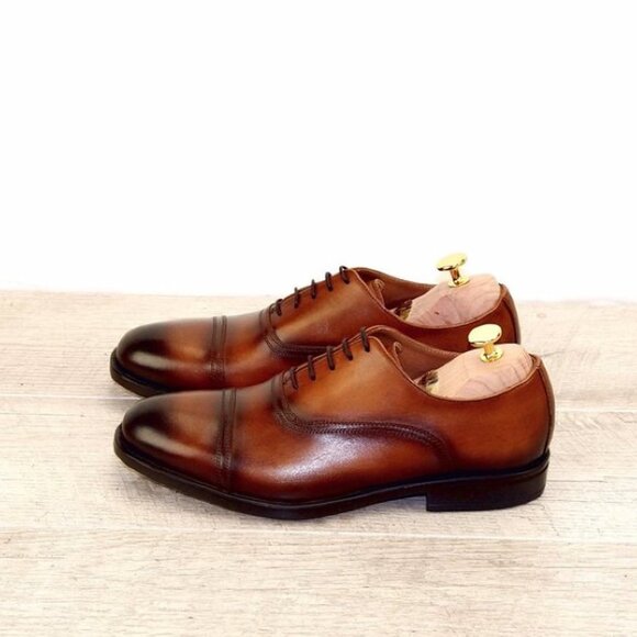 * NIB * $395 Nordstrom BRUNO MAGLI Butler Oxford 8.5 M Cognac *add $15 new Trees main image 13